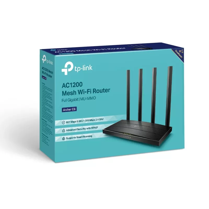 TP-Link Archer C6 WLAN-router Fast Ethernet dualband (2,4 GHz / 5 GHz) wit