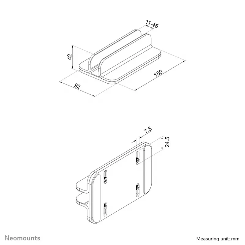 Neomounts NSLS300 laptopsteun 11-17 inch - universeel