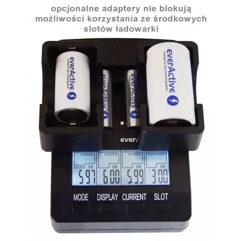 everActive NC-3000 processorgestuurde batterijlader voor AA/AAA/C/D