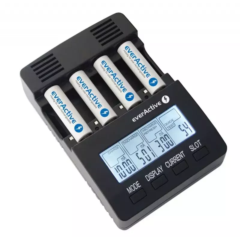 everActive NC-3000 processorgestuurde batterijlader voor AA/AAA/C/D