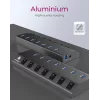 ICY BOX IB-HUB1701-C3 USB 3.2 Gen 1 (3.1 Gen 1) Type-B 5000 Mbit/s antraciet