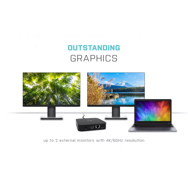 i-tec USB-C HDMI DP dockingstation met Power Delivery 100 W + universele oplader 100 W