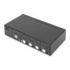 KVM-switch Digitus 4 poorten single display 4K HDMI