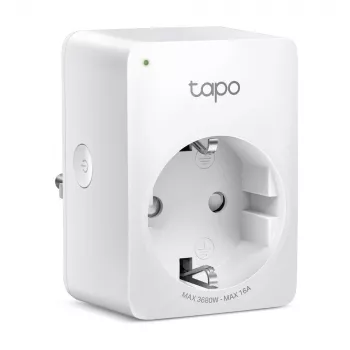 TP-Link Tapo Mini Smart Wi-Fi stopcontact, energiebewaking, binnen, wit, thuis, kantoor, status, Android, iOS, draadloos