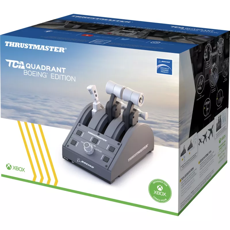 Thrustmaster TCA Quadrant Boeing Edition grijs USB joystick pc, Xbox, Xbox One X, Xbox Series S