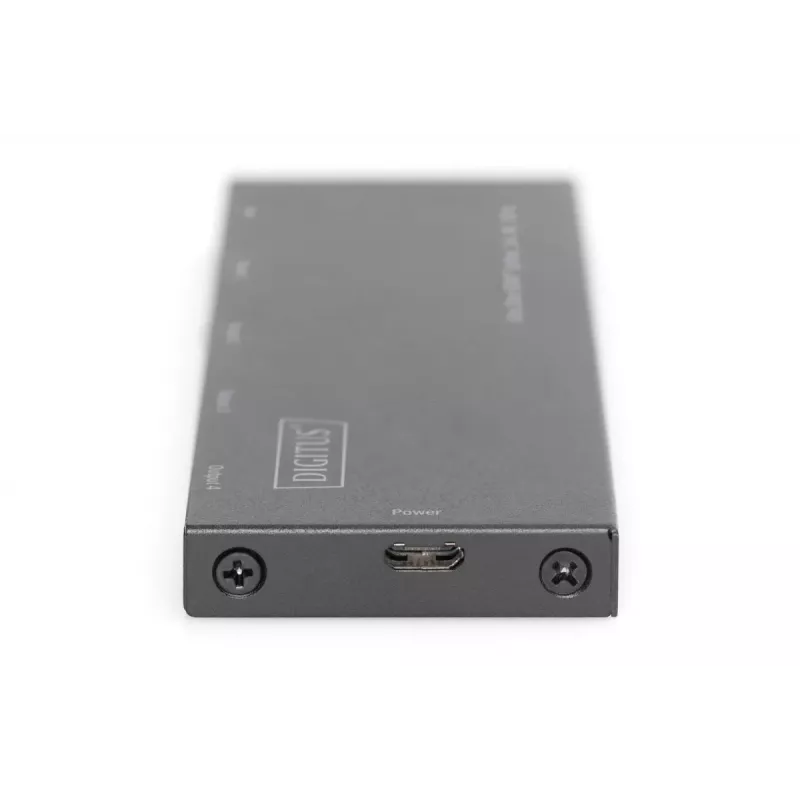 DIGITUS Ultra Slim HDMI-splitter, 1x4, 4K/60Hz HDR, HDCP 2.2, 18 Gbps, micro-USB gevoed