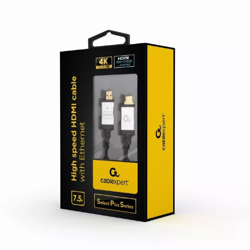 GEMBIRD High-Speed HDMI-kabel met Ethernet - Select Plus-serie, 7,5 m