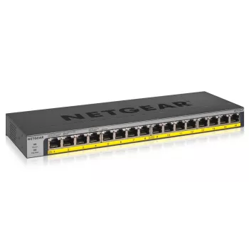 NETGEAR GS116LP unmanaged Gigabit Ethernet (10/100/1000) Power over Ethernet (PoE) zwart