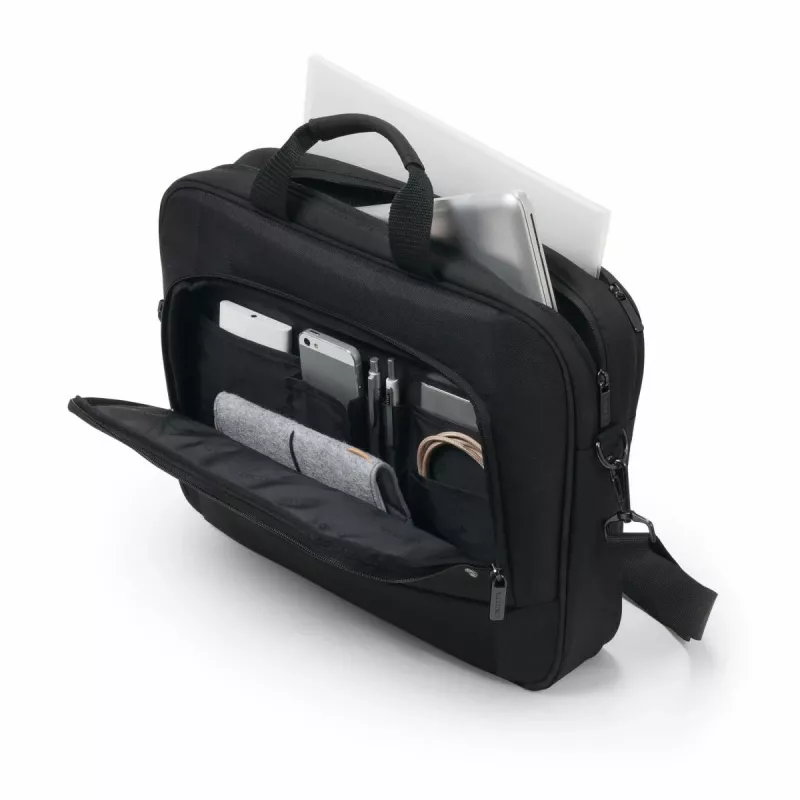 DICOTA Eco Top Traveller Base – 15–17,3 inch laptoptas – zwart / 300D rPET polyester