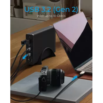 ICY BOX IB-382H-C31 HDD/SSD-behuizing zwart 2,5/3,5 inch