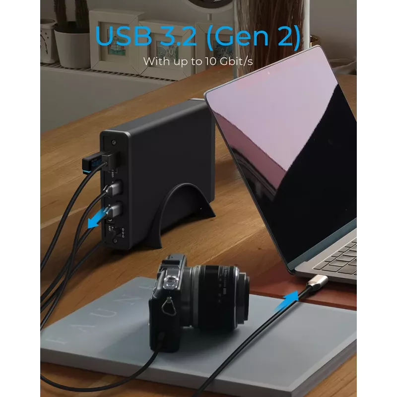 ICY BOX IB-382H-C31 HDD/SSD-behuizing zwart 2,5/3,5 inch