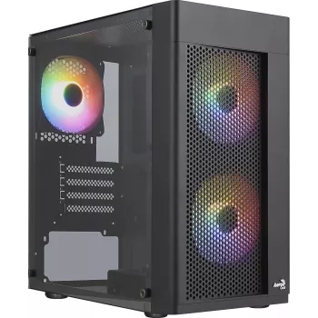 Aerocool HEXFORMBKV2 Micro ATX pc-behuizing 3 ventilatoren FRGB zwart