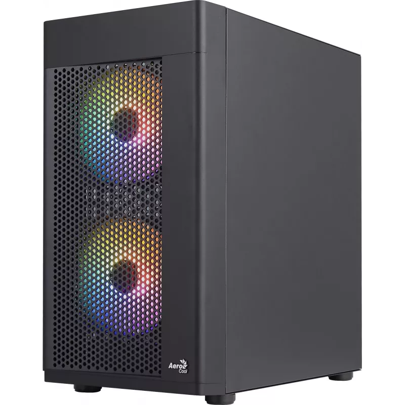 Aerocool HEXFORMBKV2 Micro ATX pc-behuizing 3 ventilatoren FRGB zwart