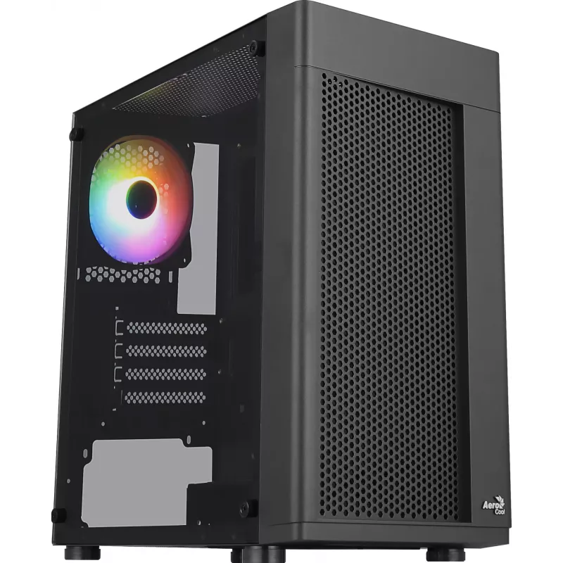 Aerocool HEXFORMBKV2 Micro ATX pc-behuizing 3 ventilatoren FRGB zwart