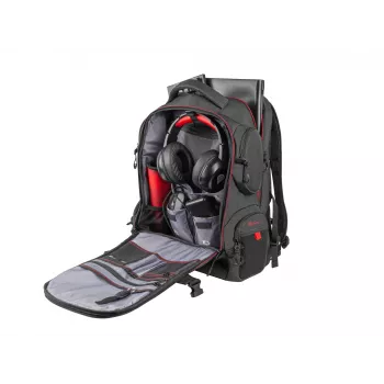 GENESIS Pallad 550 43,9 cm (17,3 inch) rugzak zwart, rood