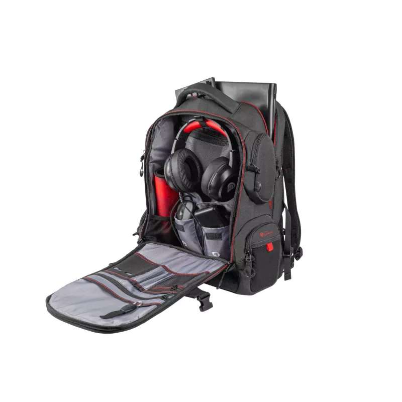GENESIS Pallad 550 43,9 cm (17,3 inch) rugzak zwart, rood