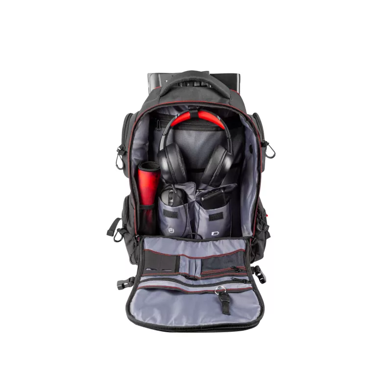 GENESIS Pallad 550 43,9 cm (17,3 inch) rugzak zwart, rood