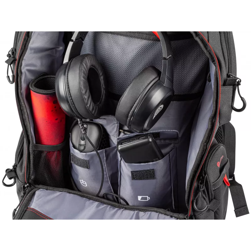 GENESIS Pallad 550 43,9 cm (17,3 inch) rugzak zwart, rood
