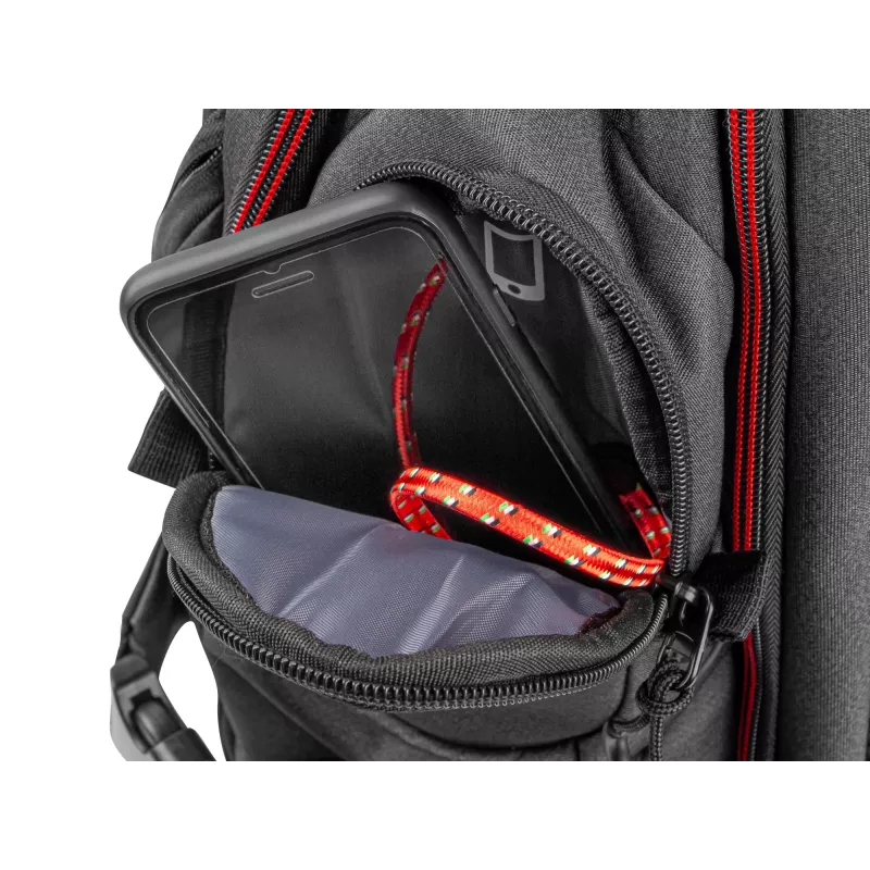 GENESIS Pallad 550 43,9 cm (17,3 inch) rugzak zwart, rood