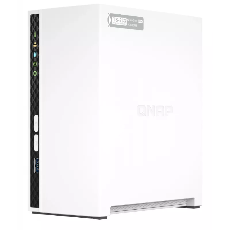 QNAP TS-233 NAS/storage-server tower ARM Cortex-A55 2 GB 0 TB QNAP QTS wit