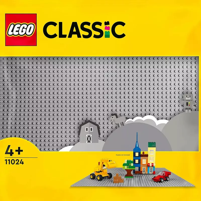 LEGO bouwplaat 11024 — Classic grijze basisplaat 48x48 noppen (380 × 380 mm)