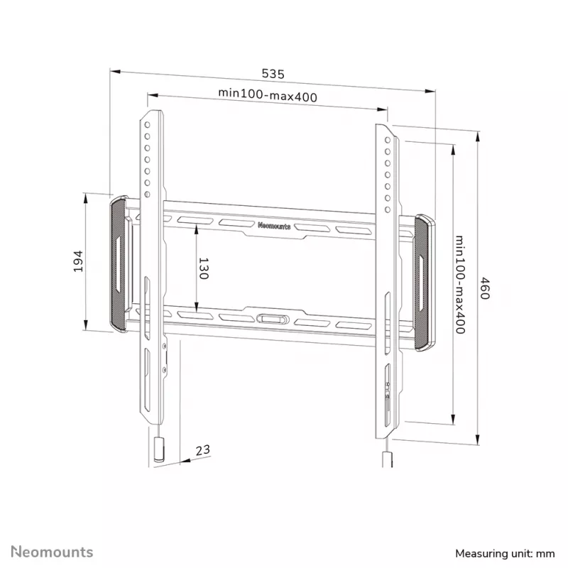 Neomounts WL30-550BL14 tv-wandbeugel 40-75 inch - ultraplat - eenvoudige montage