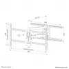 Neomounts WL40-550BL18 tv-wandbeugel 43-75 inch - volledig beweegbaar - eenvoudige montage