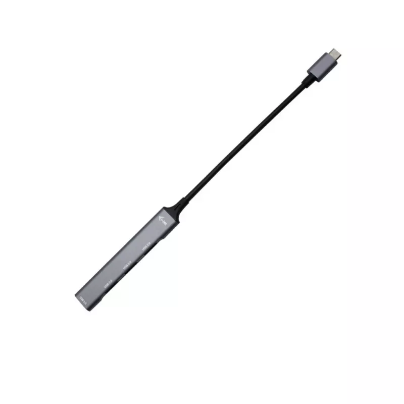 i-tec metalen USB-C-hub 1x USB 3.0 + 3x USB 2.0, USB 3.2 Gen 1 (3.1 Gen 1) Type-C, USB 2.0, USB 3.2 Gen 1 (3.1 Gen 1) Type-A, metallic, metaal, 0,19 m, Android
