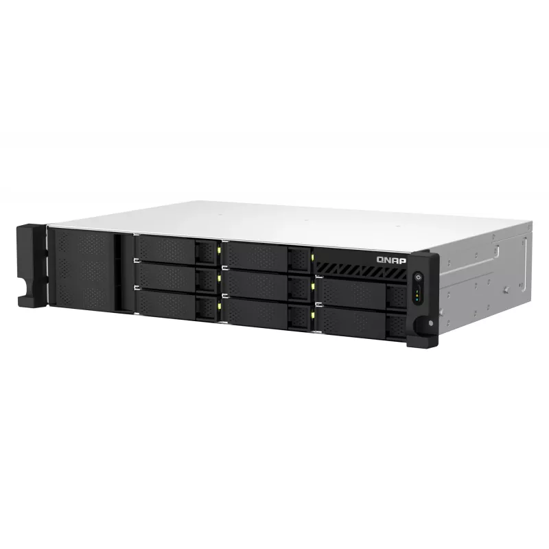 QNAP TS-873AEU-4G NAS/opslagserver rack (2U) Ryzen Embedded V1500B 4 GB DDR4 0 TB QuTS hero Black