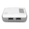 DIGITUS 2-poorts USB 2.0 WLAN-netwerkserver NAS USB-hub printserver