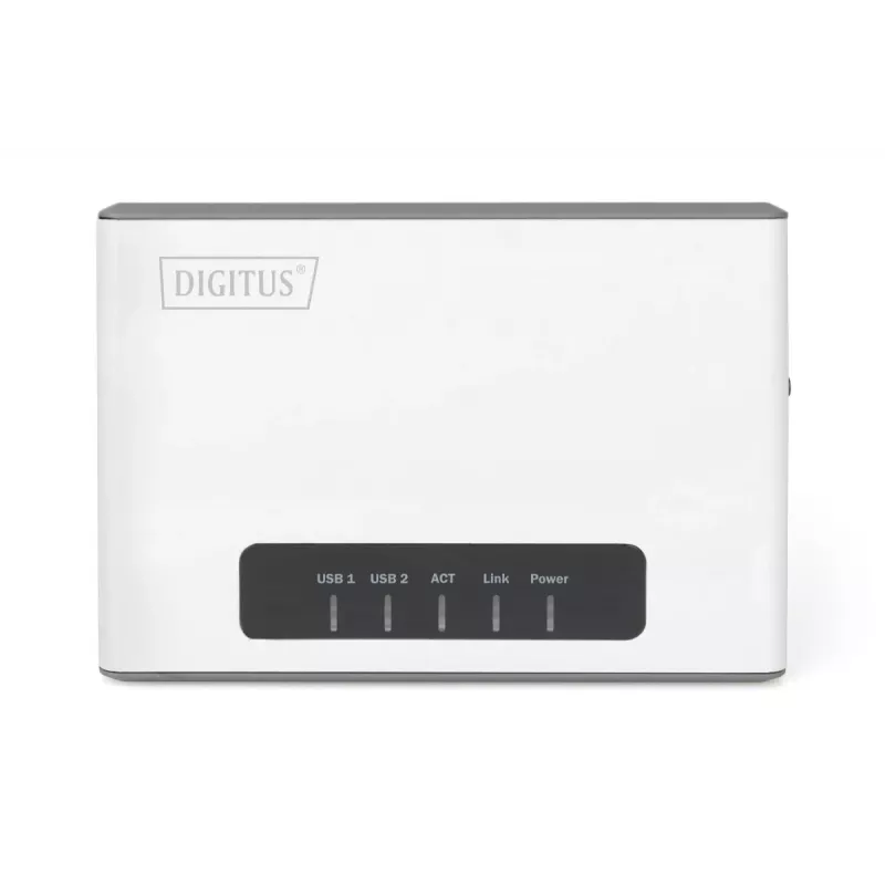 DIGITUS 2-poorts USB 2.0 WLAN-netwerkserver NAS USB-hub printserver