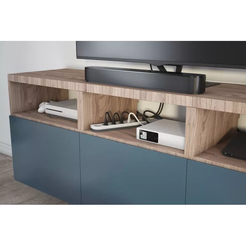 Legrand 049430 verlengsnoer 2 m 8 stopcontacten binnen zwart