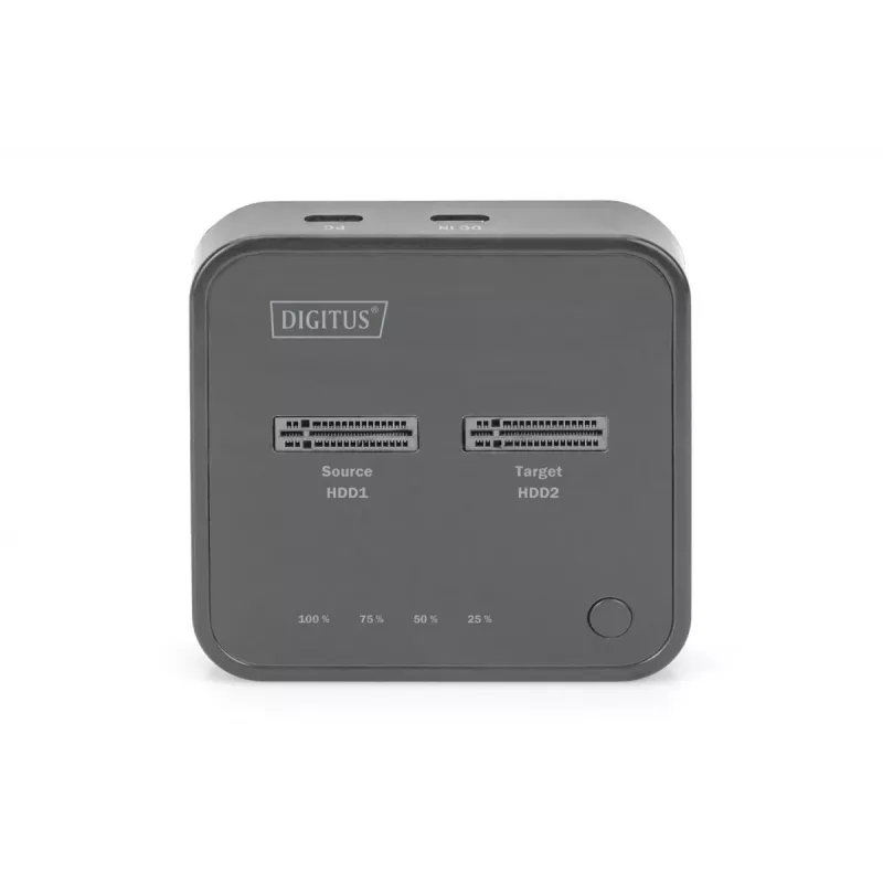 Digitus dual M.2 NVMe SSD-dockingstation USB-C offline clone-functie