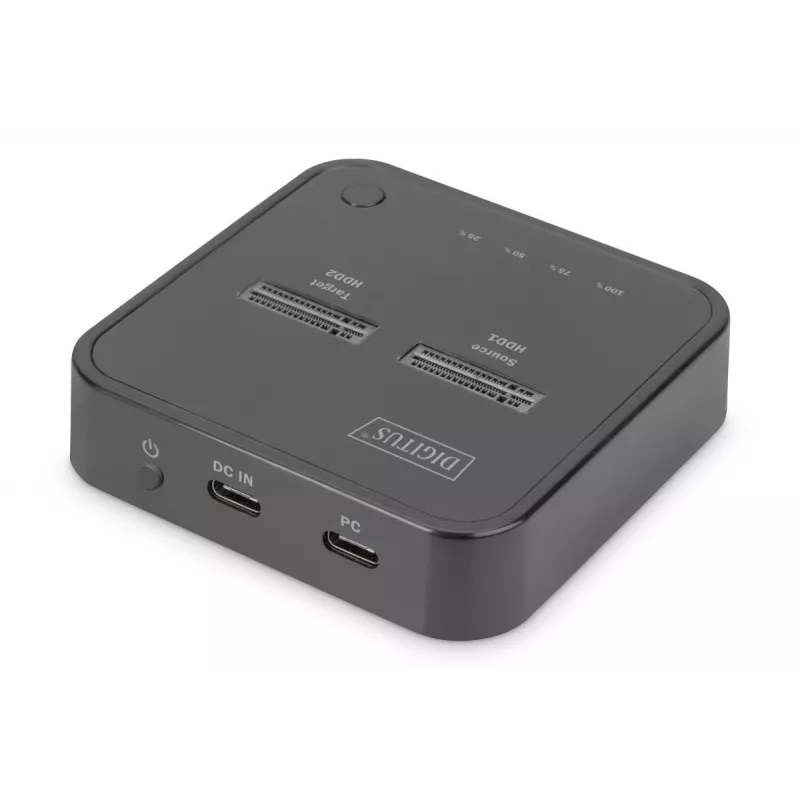 Digitus dual M.2 NVMe SSD-dockingstation USB-C offline clone-functie