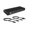 ICY BOX IB-DK2245AC bedraad USB 3.2 Gen 1 (3.1 Gen 1) Type-C zwart