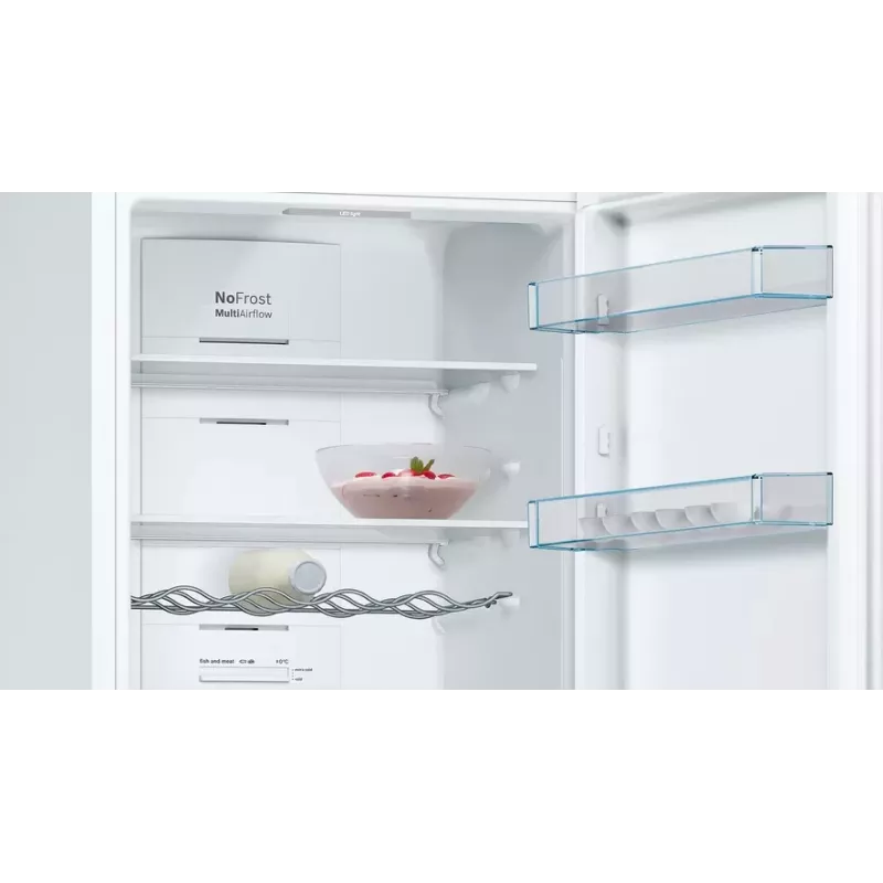 Bosch KGN36VWED koel-vriescombinatie, vrijstaand, NoFrost, 237 l + 89 l, 186 cm, energieklasse E, wit
