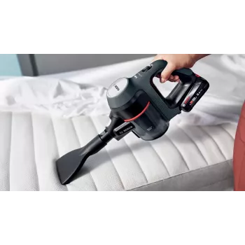 Bosch BBS712A accu-stofzuiger / elektrische bezem 2-in-1 steelstofzuiger accu droog hygiënefilter zakloos 0,3 L grafiet