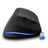 Draadloze verticale muis MEDIA-TECH MT1123, zwart, 2400 DPI, 5 knoppen, RF-USB-ontvanger