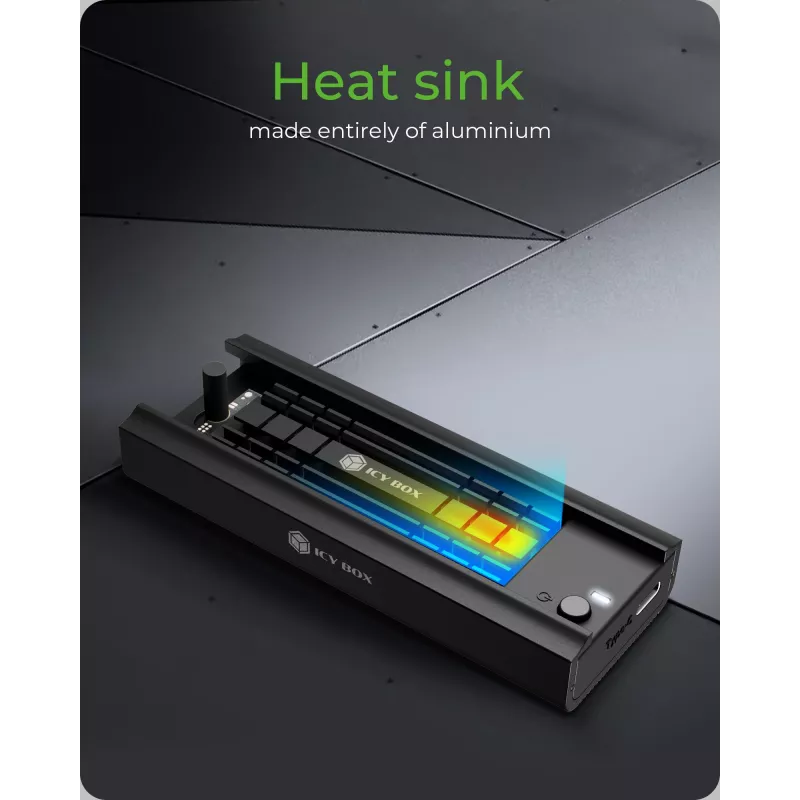 ICY BOX IB-180MC-C31 SSD-behuizing zwart M.2