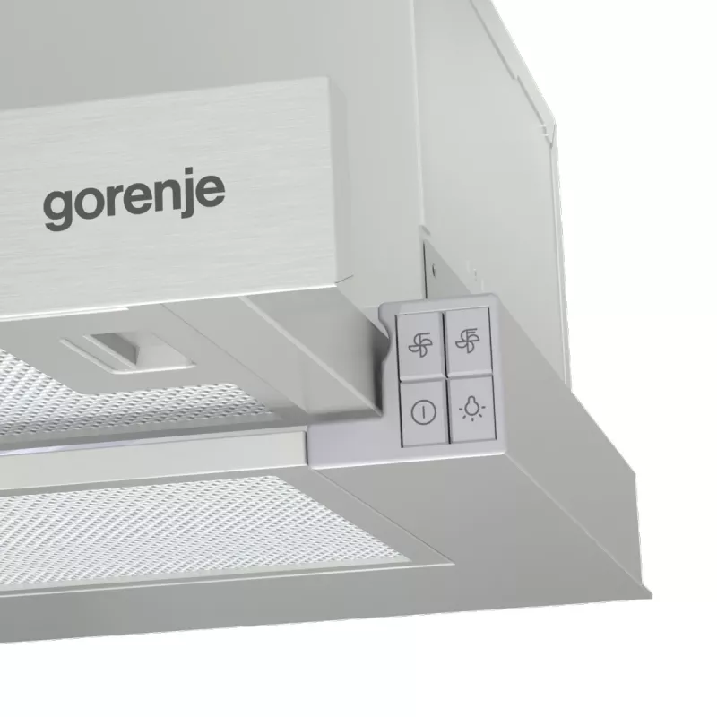 Inbouw-dampkap Gorenje TH62E3X, aluminiumfilter, geluidsniveau: gemiddeld
