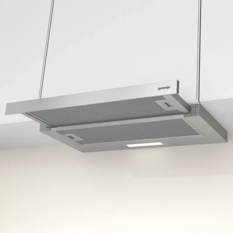 Inbouw-dampkap Gorenje TH62E3X, aluminiumfilter, geluidsniveau: gemiddeld
