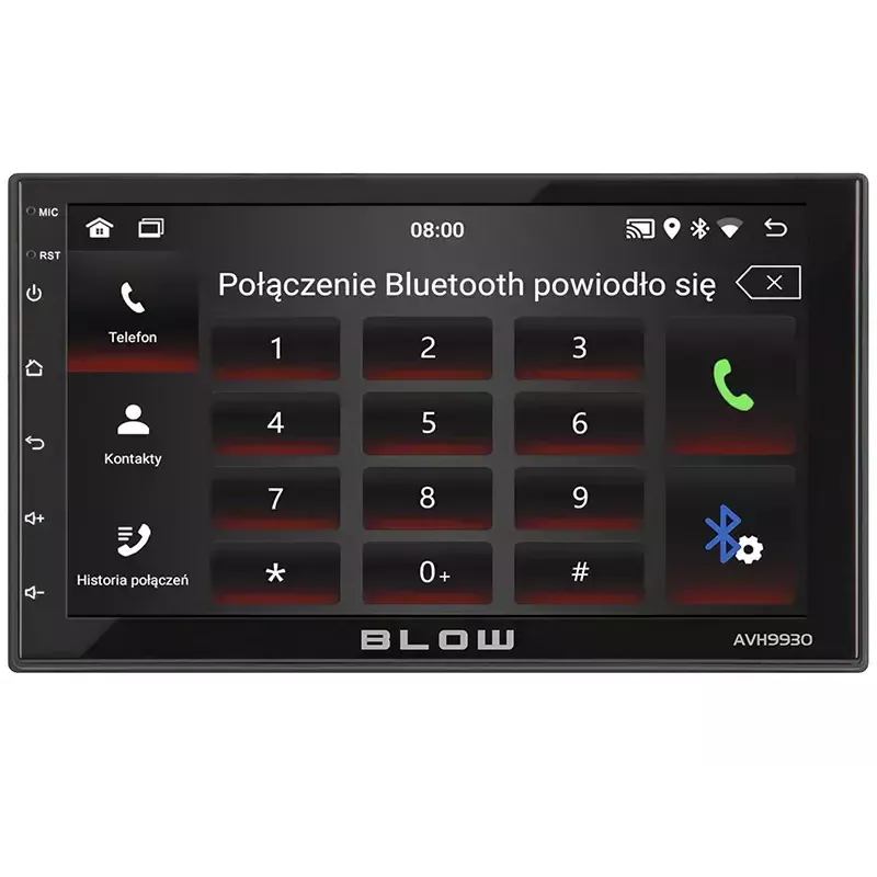 BLOW AVH-9930 2DIN autoradio, 7" touchscreen, GPS, Android 11, Bluetooth, zwart