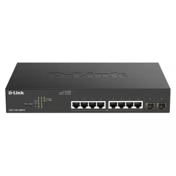 D-Link DGS-1100-10MPV2 managed L2 Gigabit Ethernet (10/100/1000) Power over Ethernet (PoE) 1U zwart