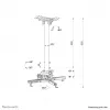Plafondsteun Neomounts CL25-540BL1 zwart 35 kg