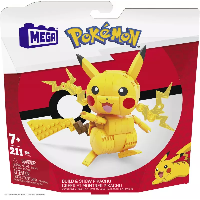 MEGA Pokémon bouwset Pikachu (211 onderdelen) met 1 actiefiguur voor kinderen