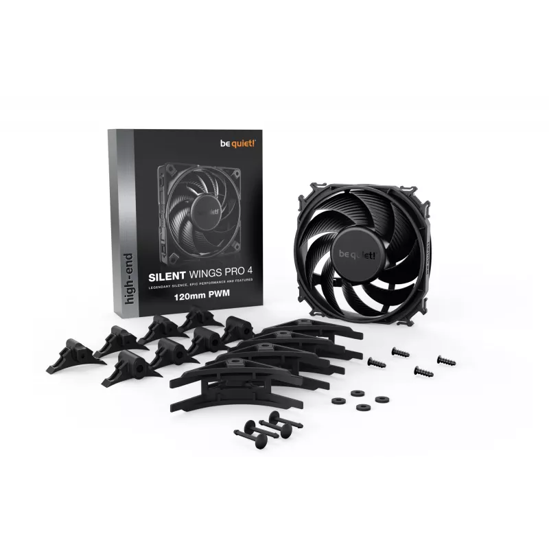 be quiet! SILENT WINGS PRO 4 | 120mm PWM behuizingsventilator 12 cm zwart 1 stuk