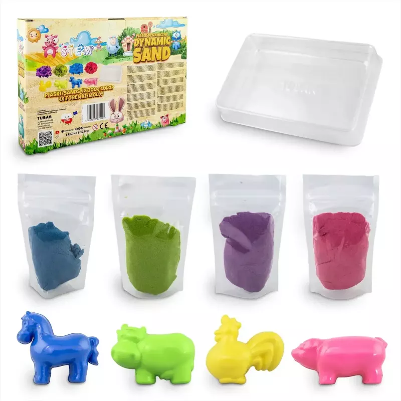 Kinetisch zand voor kinderen Tuban DYNAMIC SAND SET – FARM meerkleurig