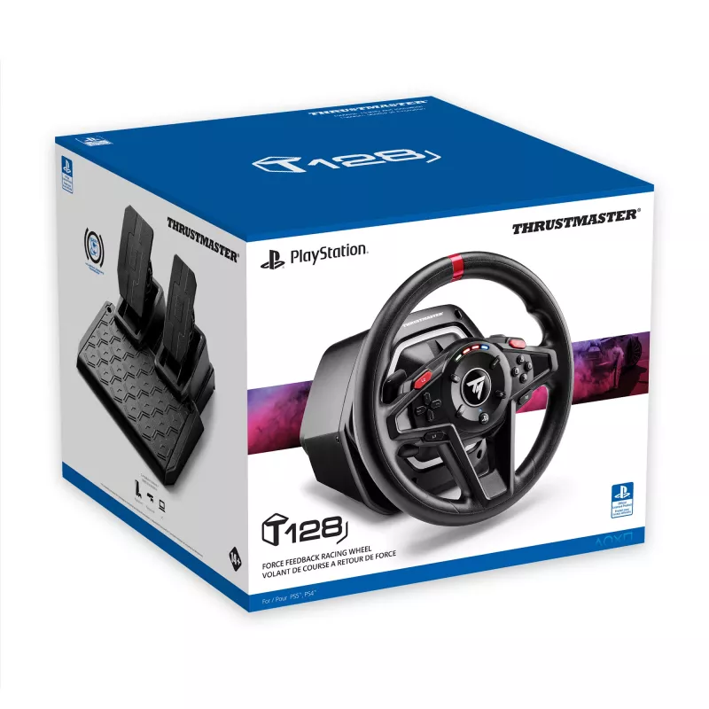 Thrustmaster T128 zwart USB stuurwiel + pedalen analoog PC, PlayStation 4, PlayStation 5