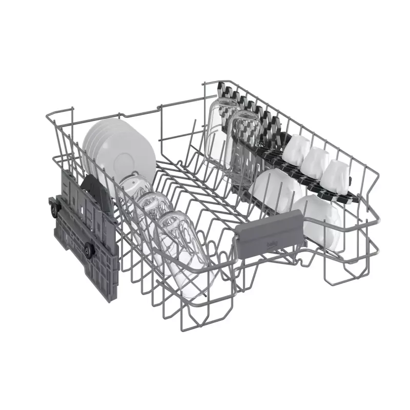 Slimline vaatwasser Beko BDFS15020X, 10 couverts, 45 cm, 47 dB, 5 programma's, invertermotor