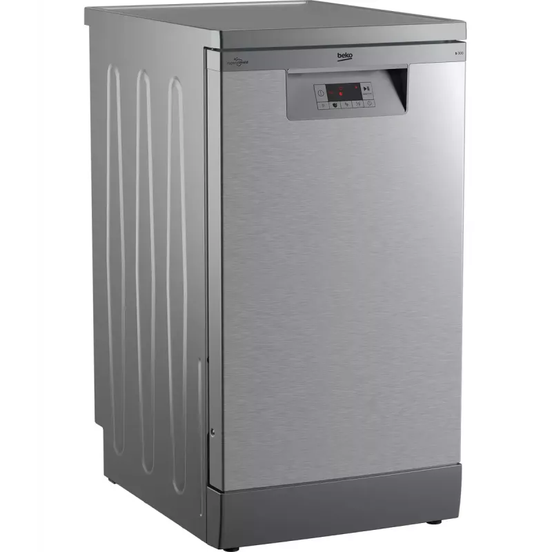 Slimline vaatwasser Beko BDFS15020X, 10 couverts, 45 cm, 47 dB, 5 programma's, invertermotor